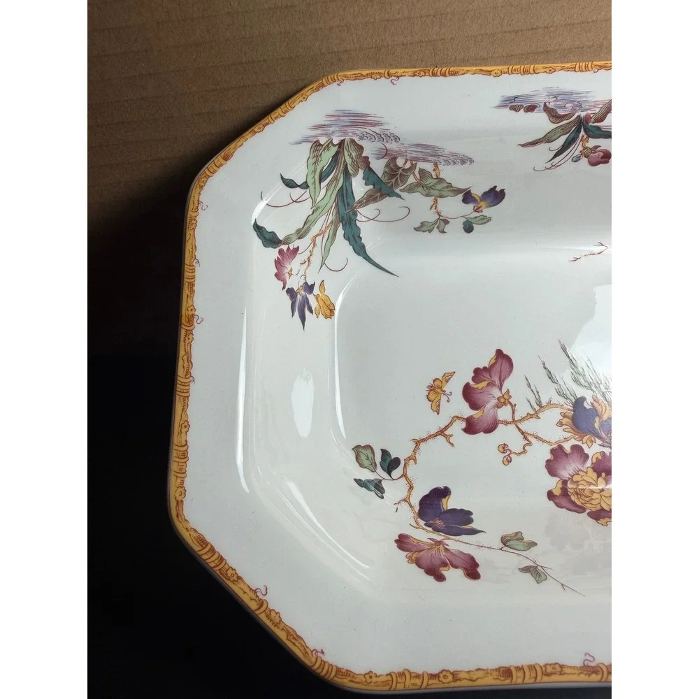 Wedgwood Devon Rose Georgetown Collection Rectangular Vintage Serving Bowl 9.5